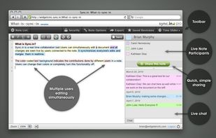 The Sync.in note - collaborate in realtime