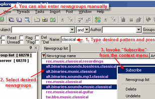 Usenet Explorer screenshot 1