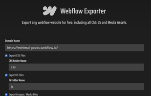 Webflow-Exporter screenshot 1