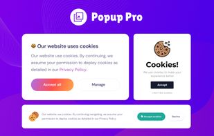 Customizable Popup Designs 