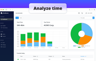 Analyze time across projects and team members
