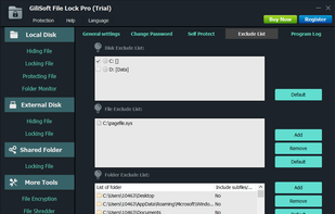 Gilisoft File Lock Pro screenshot 3