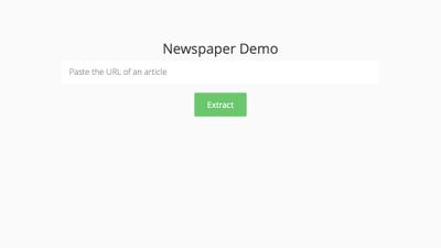 Newspaper Demo online—input screen (http://newspaper-demo.herokuapp.com)