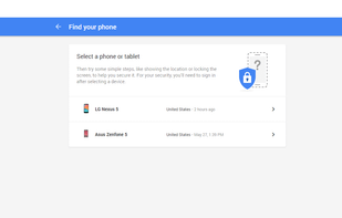 Find your phone by Google screenshot 1
