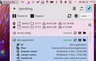 Syncthing Tray screenshot 1