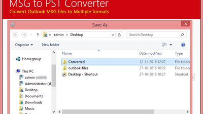 Choose Location to save Resultant File