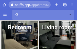 Home screen on mobile