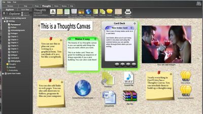 Use the Thoughts Canvas to get it clear in your mind before and while you are writing. Clear thoughts - great prose!