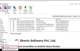 Shoviv Groupwise to PST converter screenshot 1