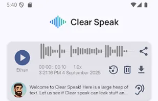 Clear Speak screenshot 2