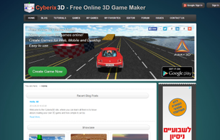 Cyberix3D Website - www.gamemaker3d.com