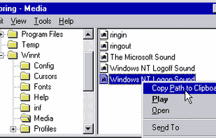 Context menue english