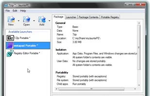 Main Windows and Package Tab