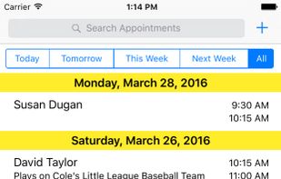 Rendezvous Appointment Book screenshot 1