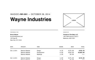 Get Paid for Your Work

Edit, customize, and add a logo to your invoices. They’re professional, quick to create, and easy to understand — for both you and your clients.