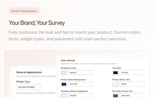 Customize widget design to match your Brand