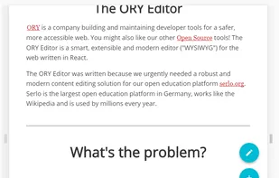 ORY Editor screenshot 1