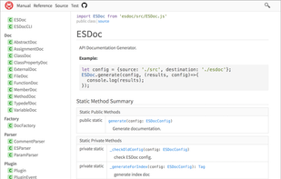 ESDoc screenshot 1