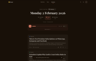 The daily summary, with audio