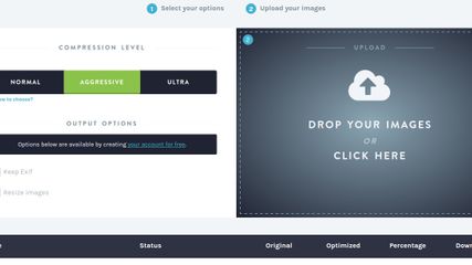 Drag and drop images into online form.