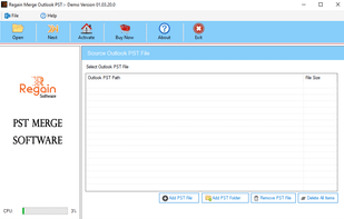 Regain Outlook PST Merger screenshot 1