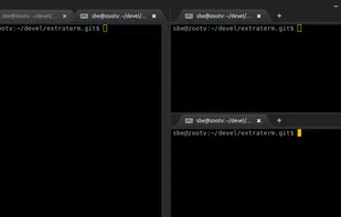 Extraterm screenshot 1