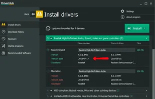 Recommended drivers.