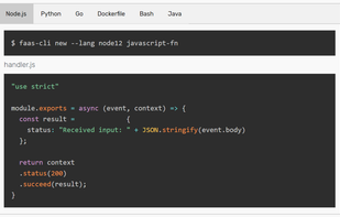 OpenFaas screenshot 1