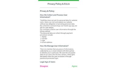 Accept TheWiSpy app Privacy policy