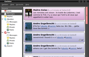 Gwibber screenshot 2