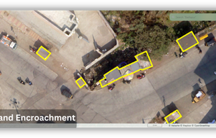 Enhanced Enforcement: Identify and monitor unauthorized land use or encroachments.
Preventive Measures: Facilitate swift legal and administrative action against encroachments through accurate and latest imagery and Implement effective strategies to prevent future encroachments based on comprehensive land data.
