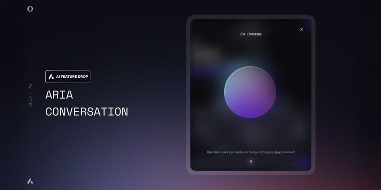 Opera Developer update enhances Aria AI with natural voice interaction features