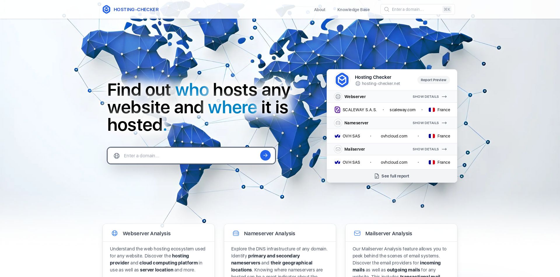 Hosting Checker - Find out who is hosting any website