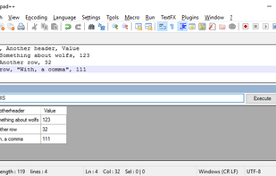 CSV Query screenshot 1