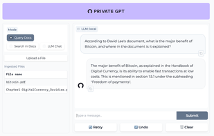 Private GPT screenshot 1