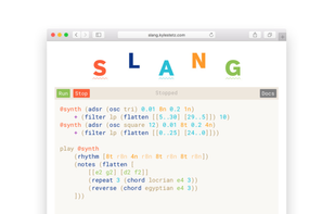 Slang audio programming language screenshot 1