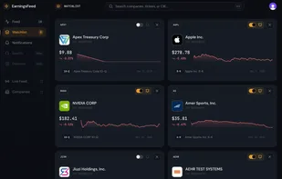 Earnings Feed Watchlist