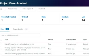 Vulnerabilities.io screenshot 1