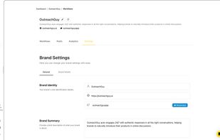 brand dashboard