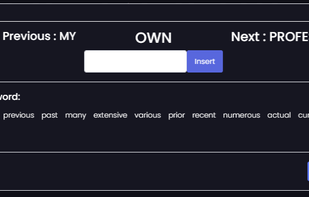 Add word in between words