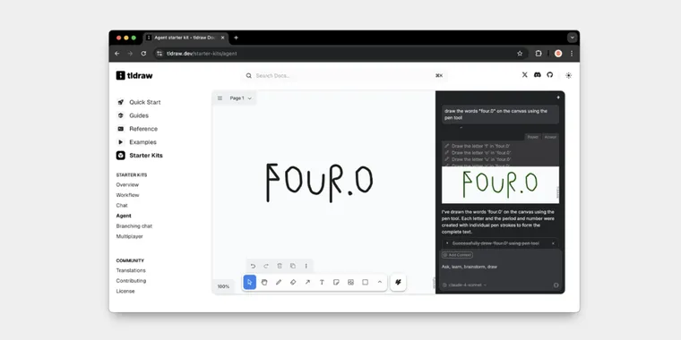 tldraw SDK 4.0 adds five new starter kits, CLI tool, and enforces licensing changes image