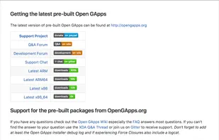 Open GApps screenshot 2
