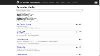 Index of repositories