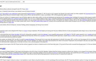 Example of webpage displayed through FrogFind's readability wrapper.