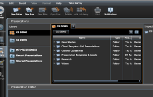 Cloud-based Presentation Library