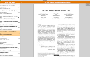 Switch between stories using the sidebar