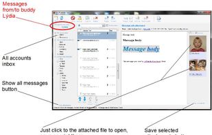 You may show just only messages from your certain buddy. Or all messages also as in clasic email client.