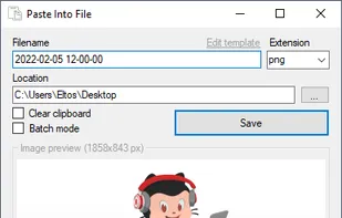 PasteIntoFile screenshot 1