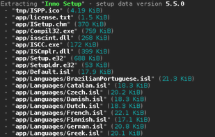 Extracting with colored output and a progress bar
