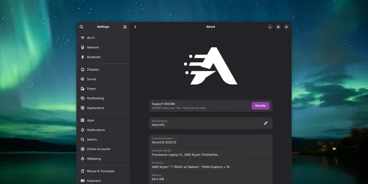 AerynOS 2025.10 update brings KDE Plasma 6.5, GNOME 49, COSMIC beta 3, and GNU libstdc++ image